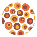 Abstract retro round stickers