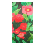 abstract roses photo greeting card
