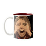 Abstract Screaming Woman Portrait Coffee Mugs