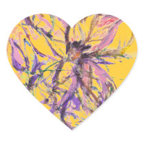 Abstract Seashore Heart Stickers