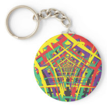 Abstract shapes keychain