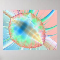 Abstract Shell Fractal Poster