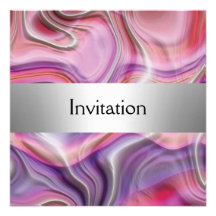 Abstract Silver  Party Invitation