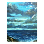 abstract sky seascape oil painting postcards