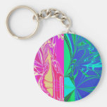 Abstract Spider Web Key Chain