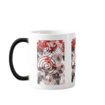 Abstract Spiral Coffee Mug Red