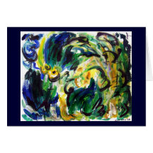 Abstract Spring Rainfall Cards