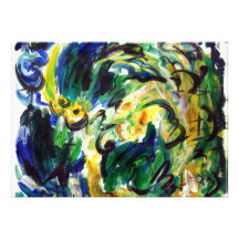 Abstract "Spring Rainfall" Invitation