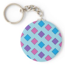 Abstract Squares Keychain
