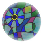 Abstract stained glass Chameleon eye Stickers