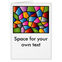 Abstract Stained Glass Greeting Card