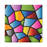 Abstract Stained Glass Magnet