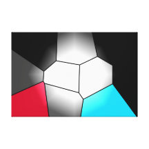 Abstract Stained Glass Stretched Canvas Print