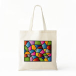 Abstract Stained Glass Tote Bags