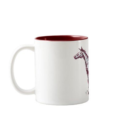 Abstract Standing Horse Coffee Mugs by PaintingPony