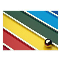 Abstract Steel ball and rods on multicolored acryl Personalised Invite