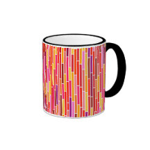Abstract Stripes in Hot Colours Mug