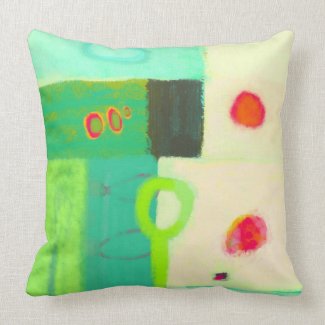 Abstract sunrise in a spring pillows