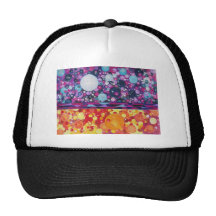 Abstract Surreal Circles Bubbles Orbs Hat