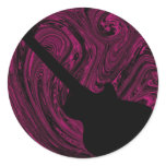 Abstract Swirls Guitar Stickers, Magenta