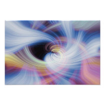 Abstract Swirls in Pink, Blue, and Orange