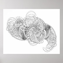 abstract swirls poster