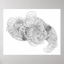 abstract swirls poster