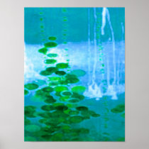 Abstract Symphony In Blue And Green Poster