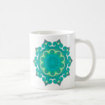 Abstract Teal Kaleidoscope Mug