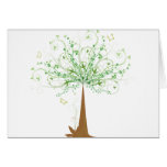 Abstract Tree and Butterflies Cards