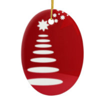 Abstract Tree Christmas Ornament