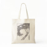 Abstract Tree Drawing with birds on a bag