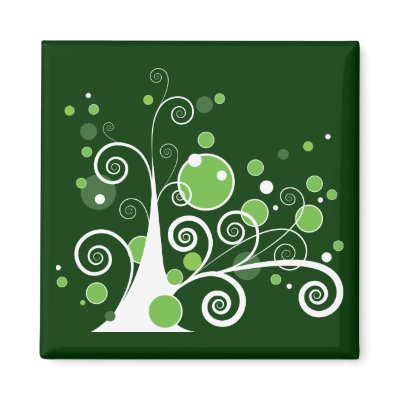 Abstract Tree Fridge Magnets by earthdayshirtsgifts