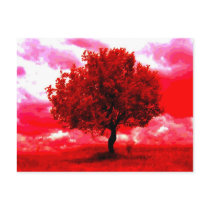 Abstract Tree Post Card