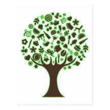 Abstract Tree Postcard