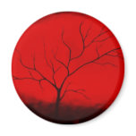 Abstract Tree & Red Sky Original Abstract Art Deco magnets