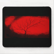 Abstract Tree & Red Sky Original Abstract Art Deco Mouse Pad
