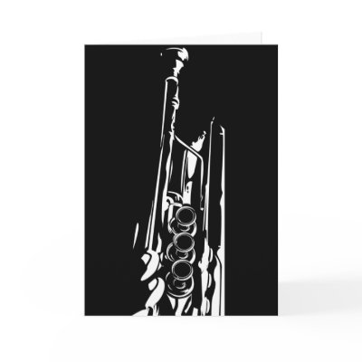 Abstract Trumpet Greeting Card by markmurphycreative