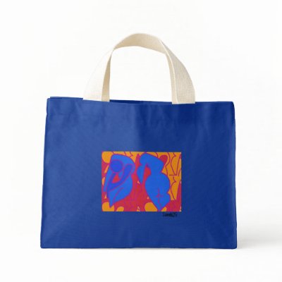 Abstract twin nudes, blue- bag by sand625