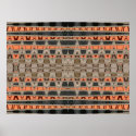 Abstract Vibe Orange posters