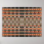 Abstract Vibe Orange posters