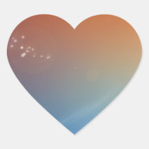 Abstract Vibrant Hot and Cold Heart Sticker