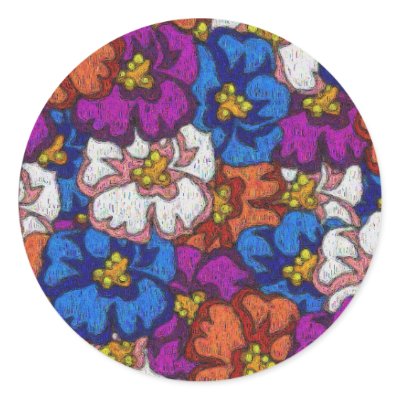 Abstract Violets - Sticker by bontondesigns