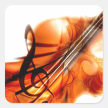 Abstract Violin Art Stickers