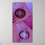 Abstract Wall Decor Mauve  Poster posters