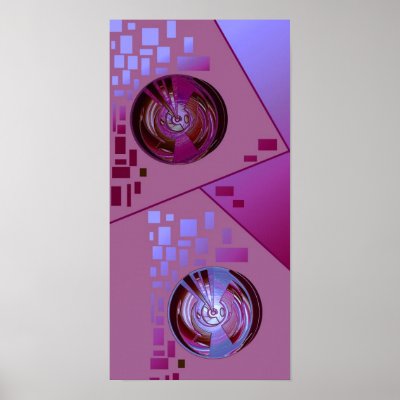Abstract Wall Decor Mauve  Poster by brenda2010
