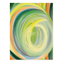 Abstract Washing Machine Rainbow Postcard