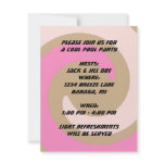 ABSTRACT WAVE Retro POOL Beach Party Invitation