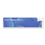 Abstract Waves On A Blue Background Bumper Sticker
