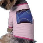 Abstract Waves On A Blue Background Dog Tshirt